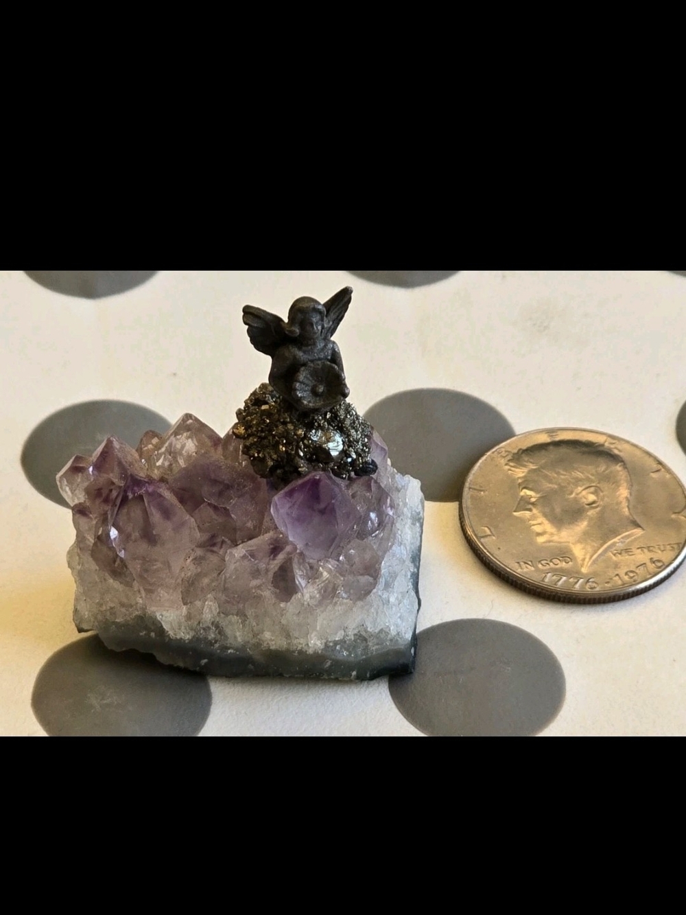 VINTAGE ANGEL AMETHYST CRYSTAl